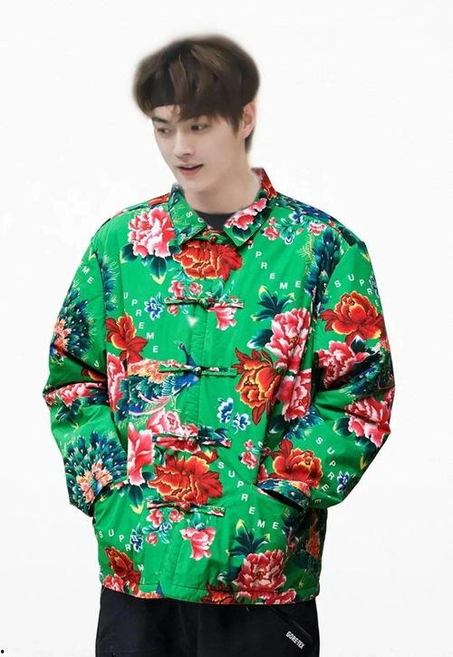 红绿花棉袄背景  第3张